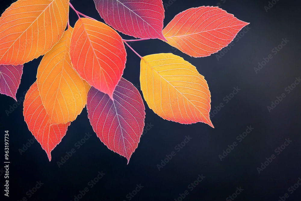 Vibrant autumn leaves with shades of orange and red against a dark background, perfect for seasonal themes and natural beauty. Vibrant autumn leaves with shades of orange and red against a dark background, perfect for seasonal themes and natural beauty.