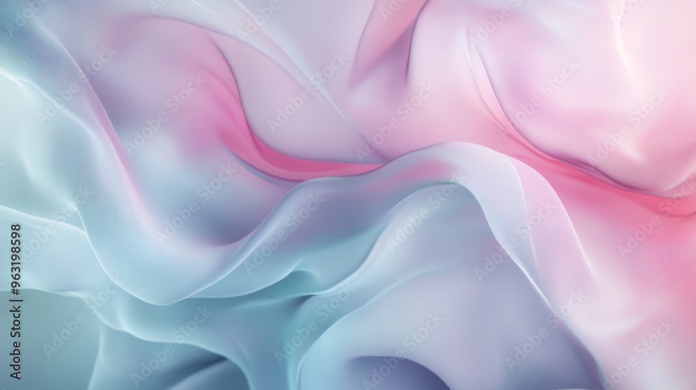 Obraz premium High-resolution close-up of an abstract background with flowing lines and soft, pastel colors, creating a serene and calming visual experience.