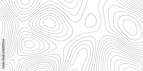 Abstract wavy topographic line background. Seamless pattern and banner design. Modern and dynamic feel to topographic mapping vector illustration.