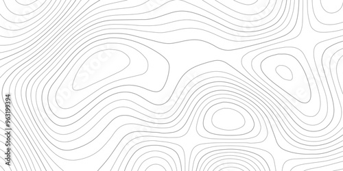 Abstract wavy topographic line background. Seamless pattern and banner design. Modern and dynamic feel to topographic mapping vector illustration.