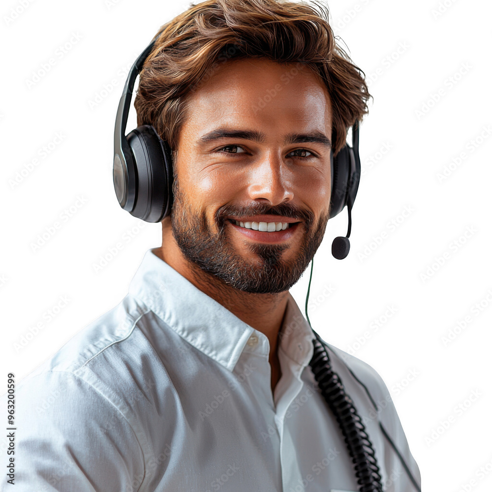 Call Center Agent Man isolated on a transparent background png file no background - handsome png file Call Center Agent Man isolated on a transparent background png file no background - handsome png file