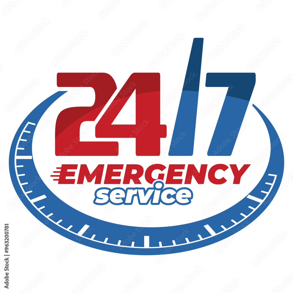 24 Hour emergency service label design 24 Hour emergency service label design