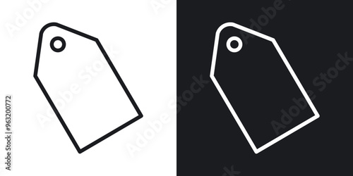 Tags line icons in black and white