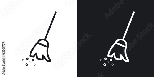 Sweeping line icons in black and white