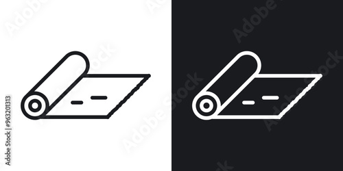 Aluminum foil line icons in black and white