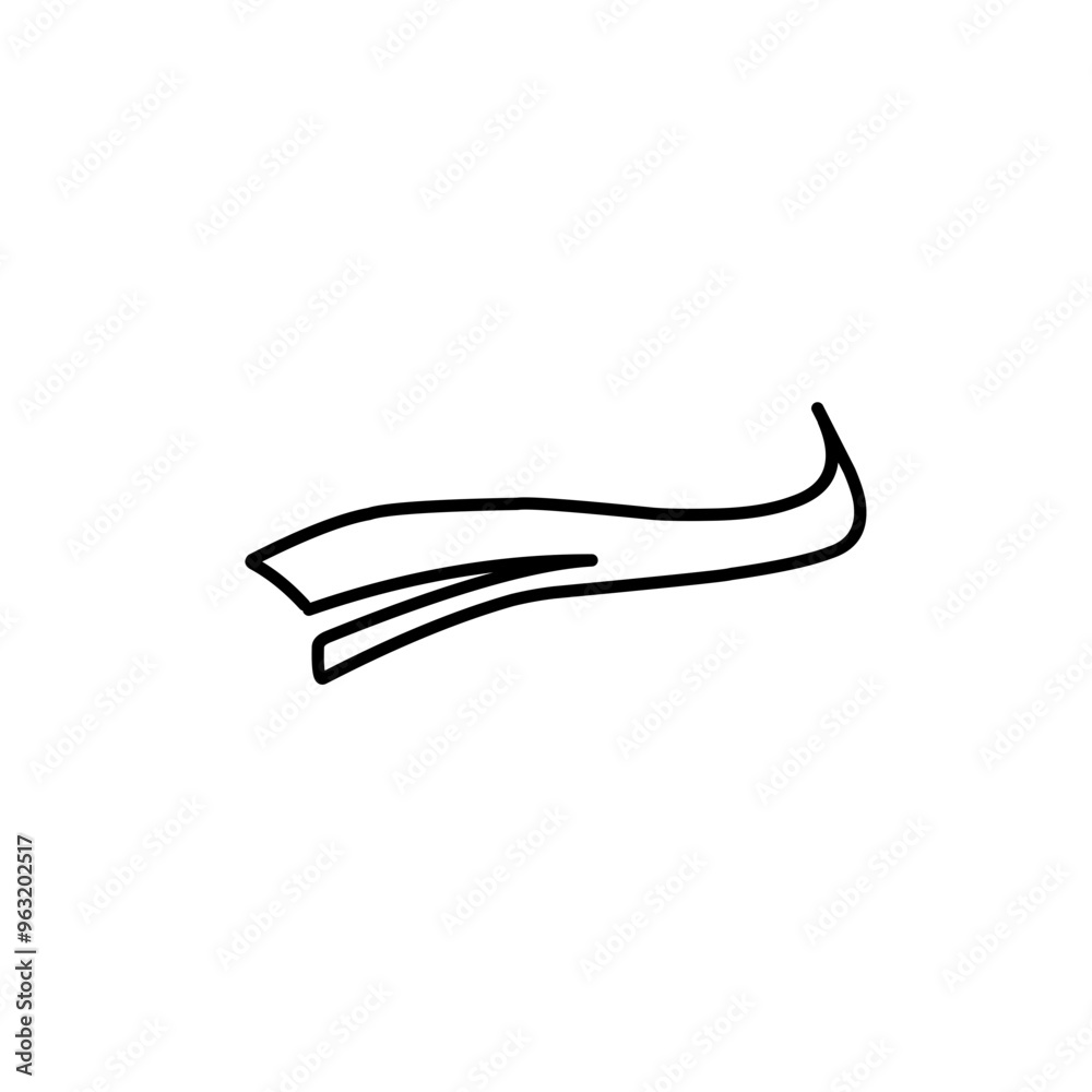 Fototapeta premium outline Swoosh tail text for baseball