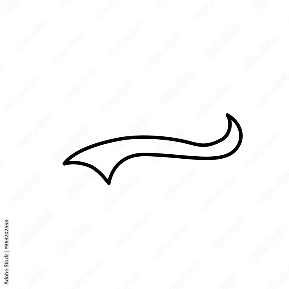 outline Swoosh tail text for baseball outline Swoosh tail text for baseball
