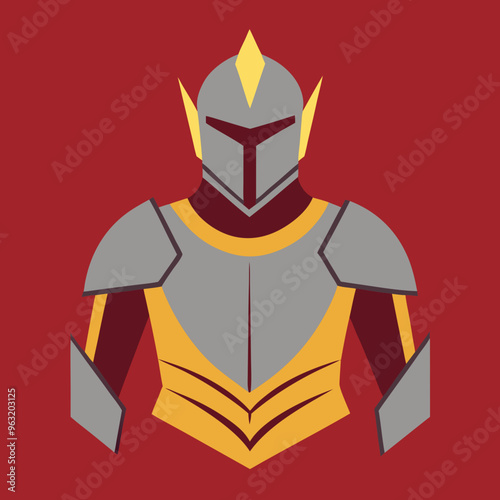 warrior armor vector illustration