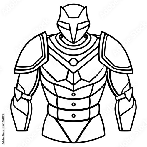 warrior armor vector illustration