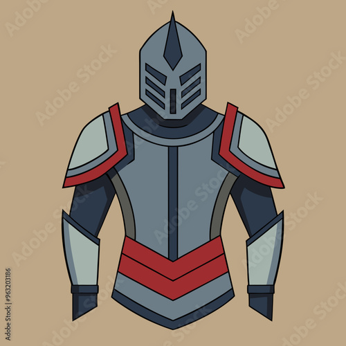 warrior armor vector illustration