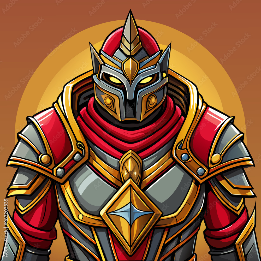 Obraz premium warrior armor vector illustration