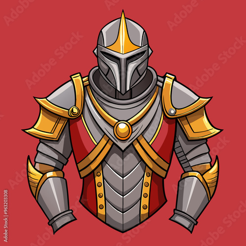 warrior armor vector illustration