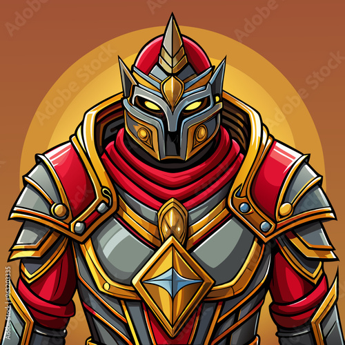 warrior armor vector illustration