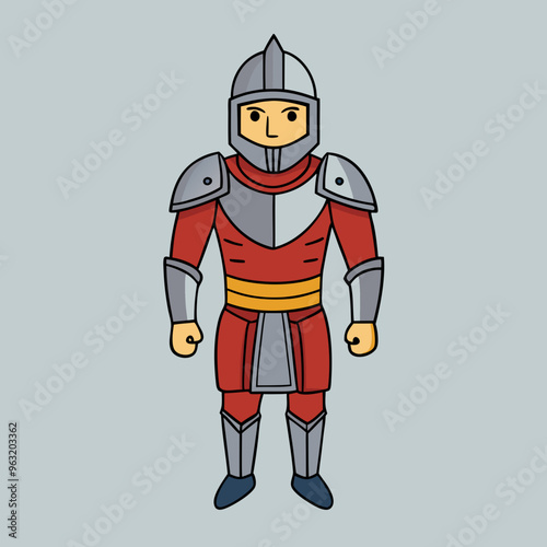 warrior armor vector illustration