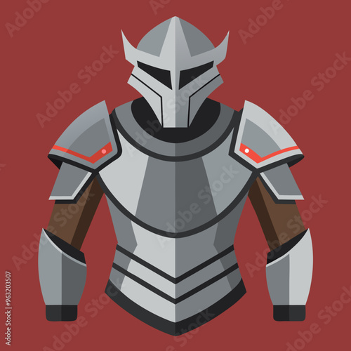 warrior armor vector illustration