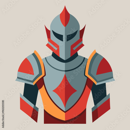 warrior armor vector illustration