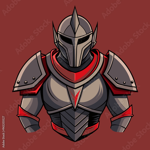 warrior armor vector illustration