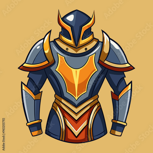 warrior armor vector illustration