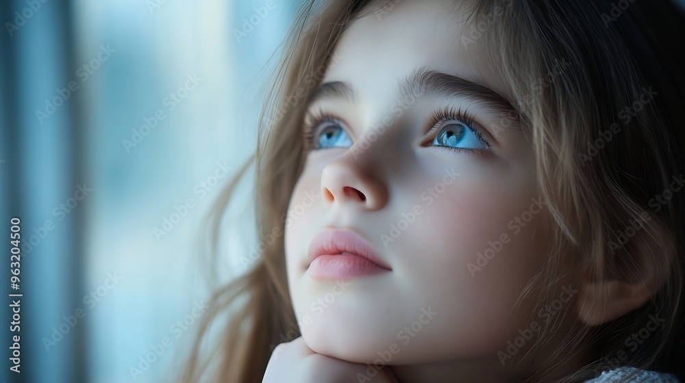 Pensive teenage thirteen year old girl thinking about a new idea or her dream wish while looking thoughtful : Generative AI Pensive teenage thirteen year old girl thinking about a new idea or her dream wish while looking thoughtful : Generative AI