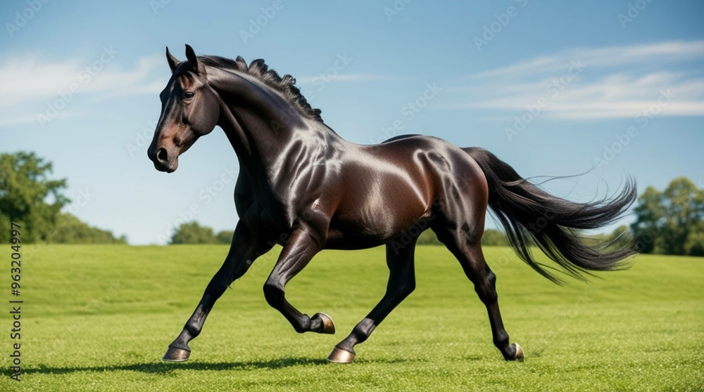 horse on the meadow horse on the meadow