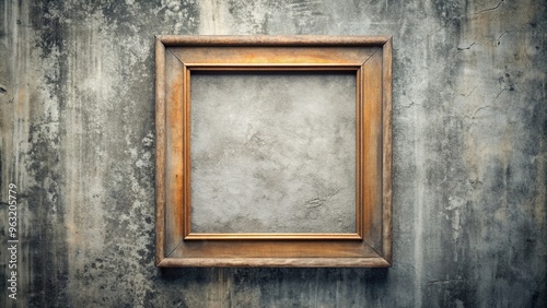 Abstract background with a vintage and retro backdrop framed by a grey concrete texture wall, framed, aged, background, vintage, urban, antique, texture, industrial, weathered, backdrop