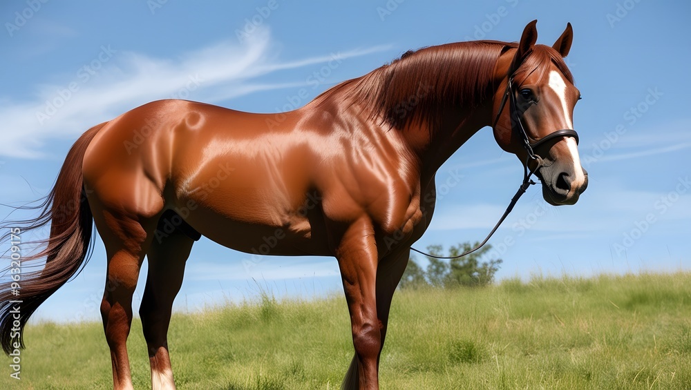 horse in the field horse in the field