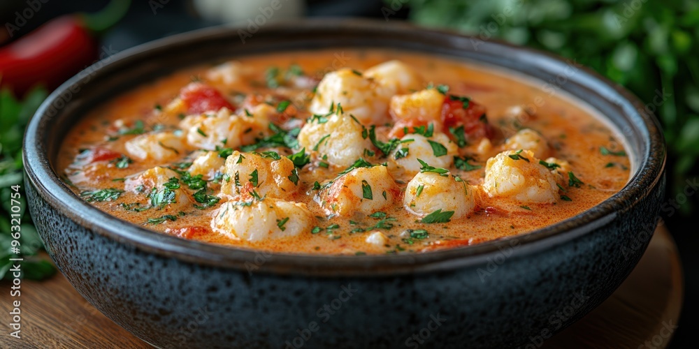 Creamy Seafood Soup with Herbs and Tomatoes Creamy Seafood Soup with Herbs and Tomatoes