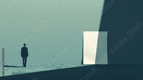 Abstract depiction of a person fading while crumpled job offer letter symbolizes lost opportunities