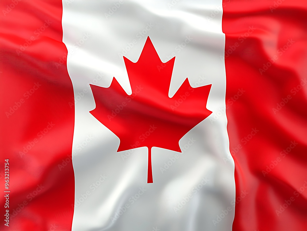 waving colorful national flag of Canada waving colorful national flag of Canada