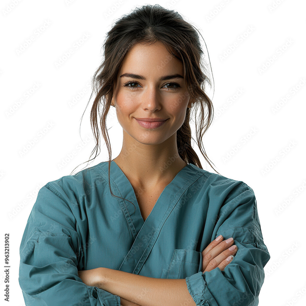 Thoracic Surgeon woman isolated on a transparent background png file no background - pretty female model portrait png file