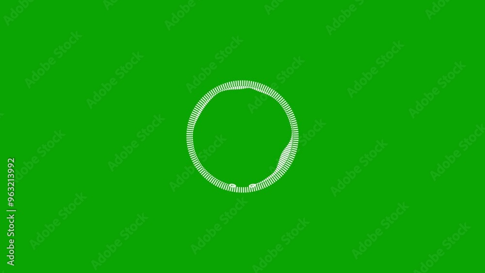 Abstract Music HUD Equalizer - White Audio Animation on Green Screen Background Abstract Music HUD Equalizer - White Audio Animation on Green Screen Background