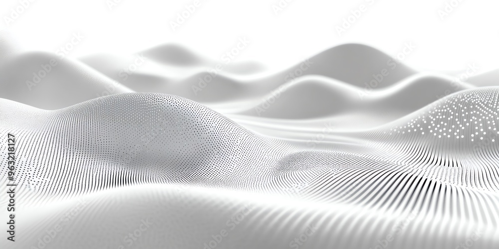 Abstract White Wave Pattern.