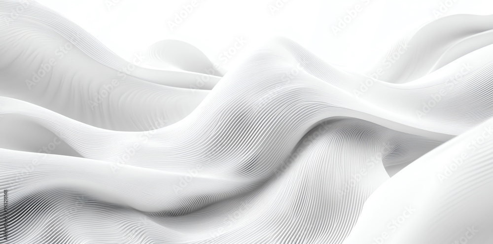Abstract White Waves, 3D Rendered Background. Abstract White Waves, 3D Rendered Background.