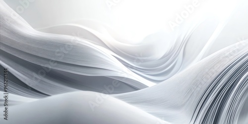 Abstract White Wavy Lines Background.