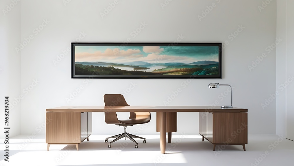 Fototapeta premium Sleek and Cozy: Luxury Living Room Mockup Design for Modern Apartments and Homes
