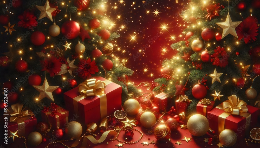 wallpaper de navidad en tonos rojos y dorado. wallpaper de navidad en tonos rojos y dorado.