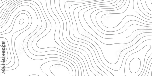 Abstract background with topographic contours map and black color geographic line map .white wave paper curved reliefs abstract background .vector illustration of topographic line contour map design .