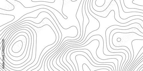 Abstract background with topographic contours map and black color geographic line map .white wave paper curved reliefs abstract background .vector illustration of topographic line contour map design .