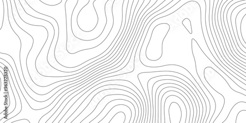 Abstract background with topographic contours map and black color geographic line map .white wave paper curved reliefs abstract background .vector illustration of topographic line contour map design .