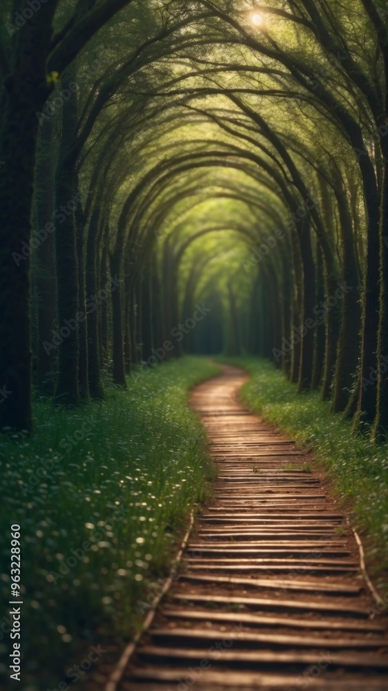 Time passing through forest of numbers creating green energy tunnel. Time passing through forest of numbers creating green energy tunnel.