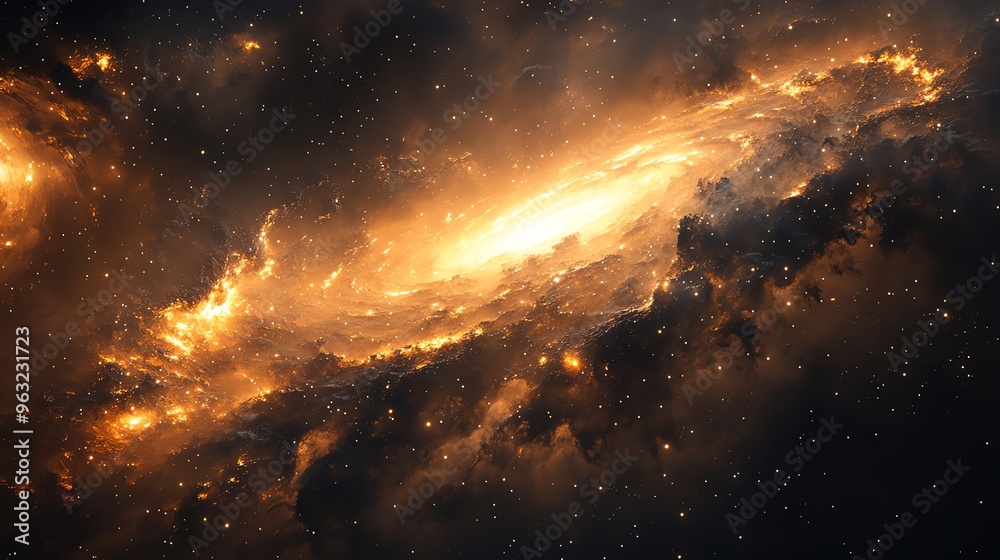 Naklejka premium Cosmic Fire Swirl.