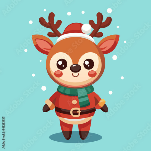 Christmas cute Deer character.