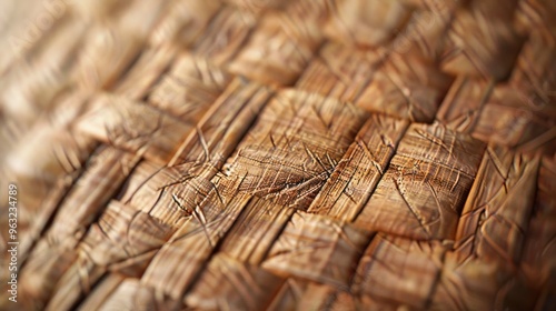 A close-up photo of a traditional Hawaiian tapa cloth with its unique bark texture photo