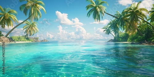 Palm Lined Caribbean Shores, Crystal Clear Caribbean Waters, Caribbean Paradise Islands