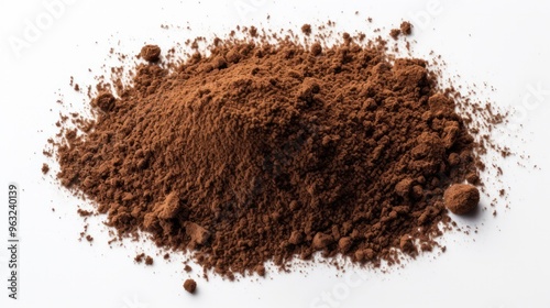 A close-up shot of coffee grounds, revealing their intricate texture and inviting aroma,