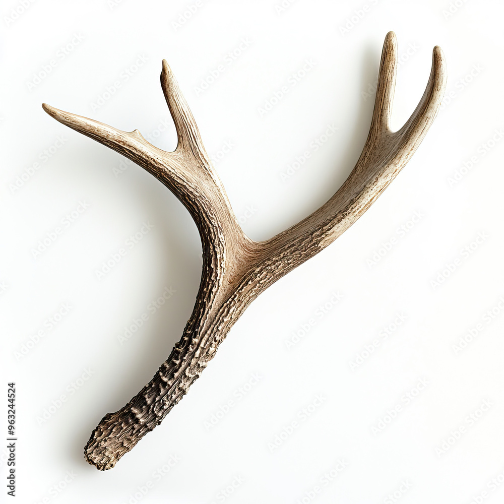 Fototapeta premium deer antler shedding on isolated white background
