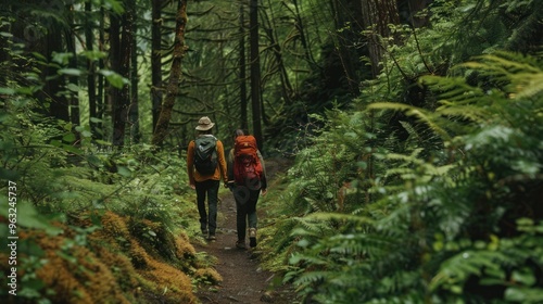 A couple, their laughter mingling with the sounds of nature, exploring hidden trails deep within a dense forest, their love for each other deepening with every shared experience