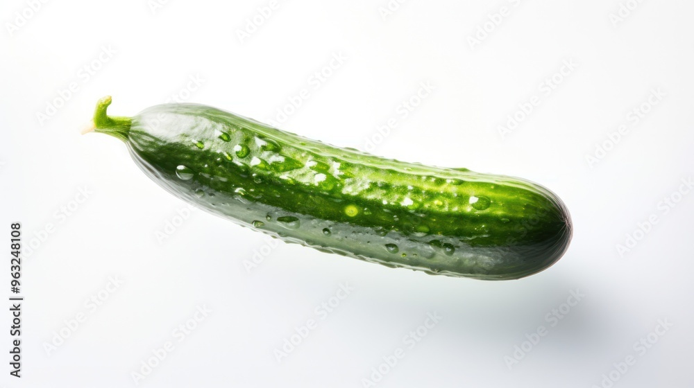 A cucumber suspended in mid-air, defying gravity A cucumber suspended in mid-air, defying gravity
