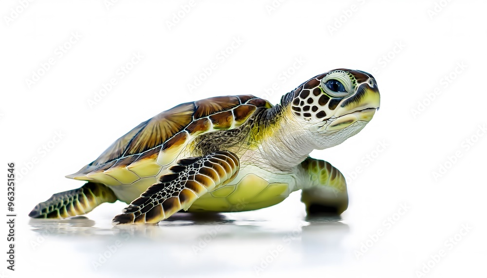 Obraz premium sea turtles on white background. Chelonioidea