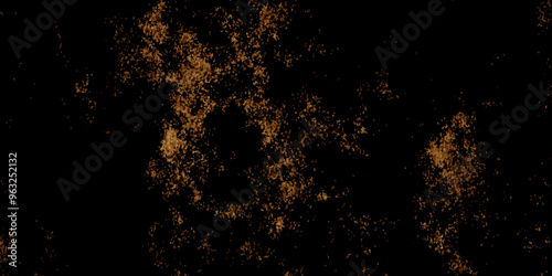 Abstract Dark grunge golden concrete. Grungy golden canvas background or texture. Backdrop dark paper texture grungy background.